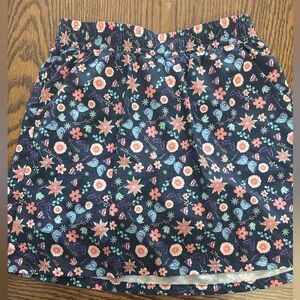 Pacific Trail Floral skort with Blue Accents